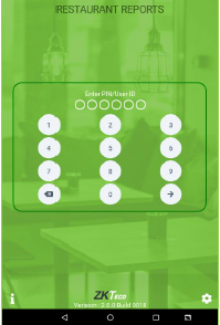 Restaurant Cloud Report App